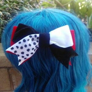 Cruella DeVille Inspired Velvet Hair Bow